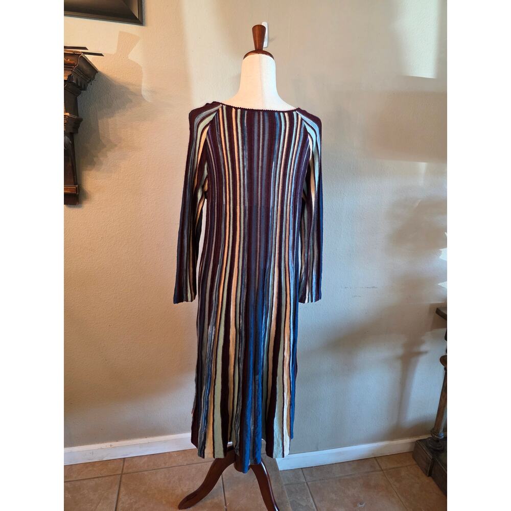 Anthropologie Moth Nora Striped Wool Blend Swing Dress SZ Medium - Picture 5 of 10